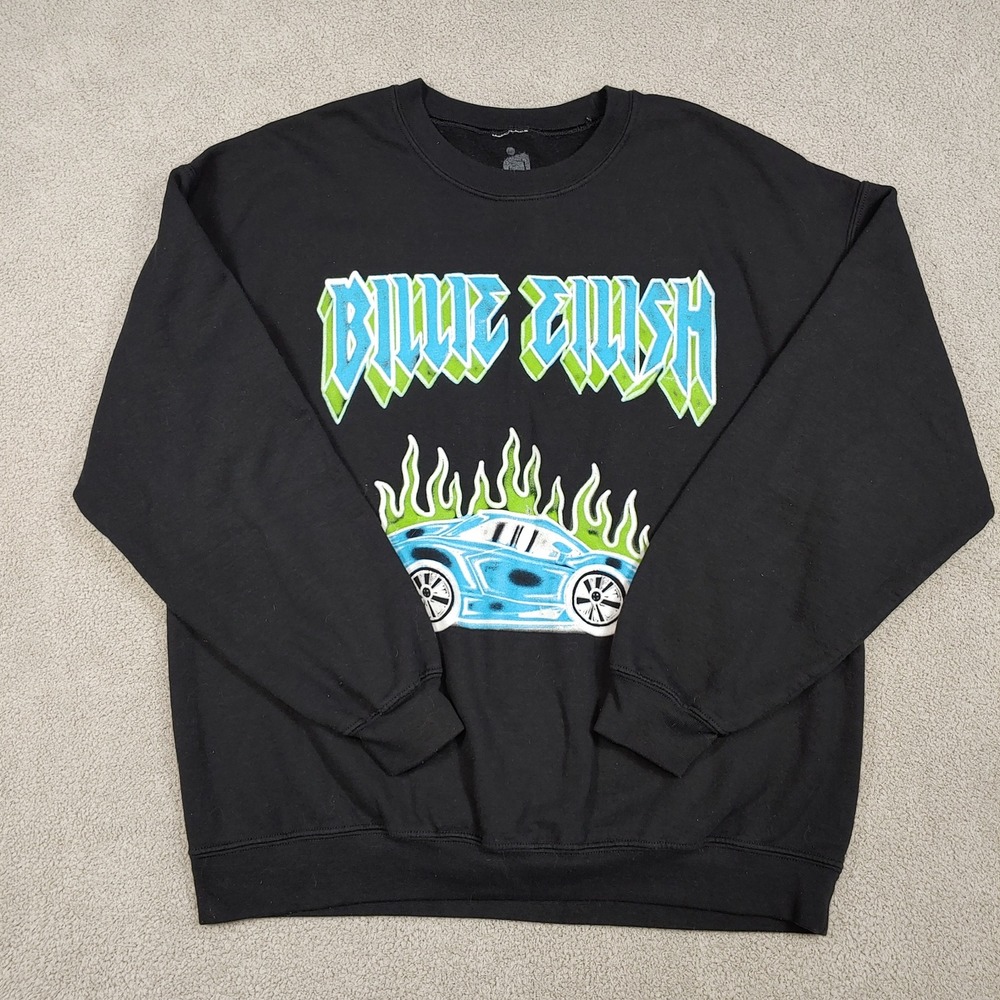 Billie Eilish Sweatshirt - Unisex L - Black When We All Fall Asleep World Tour